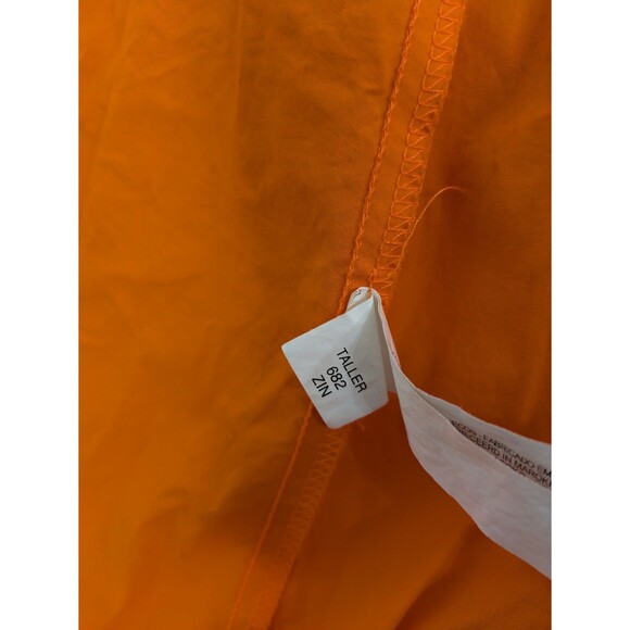 Zara Womens Orange Dress Long Sweatheart Neck Cotton Sleeveless Beach Size M - Picture 8 of 13